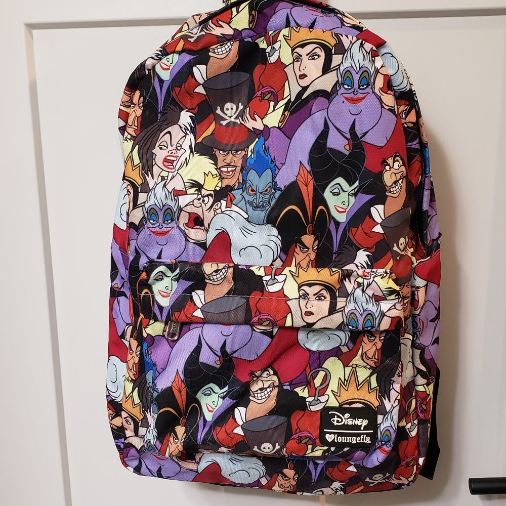 Disney Loungefly Backpack Bag - Villains Character Print
